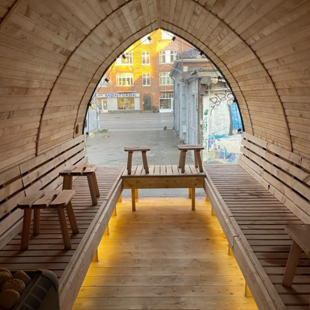 Leje af mobil sauna til saunagus på Frederiksberg